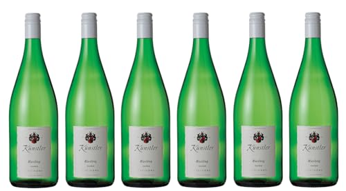 6x 1,0l - Weingut Künstler - Riesling - Liter - Qualitätswein Rheingau - Deutschland - Weißwein trocken von Weingut Künstler