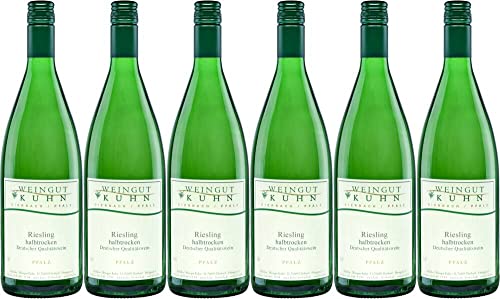 6x Riesling halbtrocken Bio 2020 - Weingut Kuhn, Pfalz - Weißwein von Weingut Kuhn