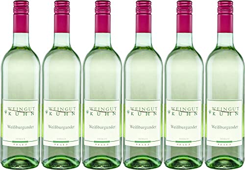 6x Weißburgunder trocken Bio 2022 - Weingut Kuhn, Pfalz - Weißwein von Weingut Kuhn