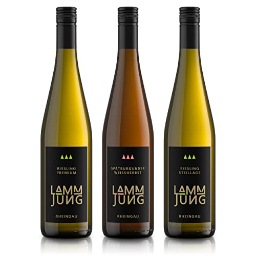 Weinpaket Weingut Lamm Jung Weißwein Rheingau Riesling trocken Spätlese Spätburgunder 3 x 0.75 l von Weingut Lamm Jung KG