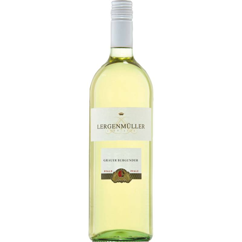Lergenmüller Grauburgunder, trocken, Pfalz, 1,0 L, Pfalz, 2023, Weißwein von Weingut Lergenmüller,76835,Hainfeld,Deutschland