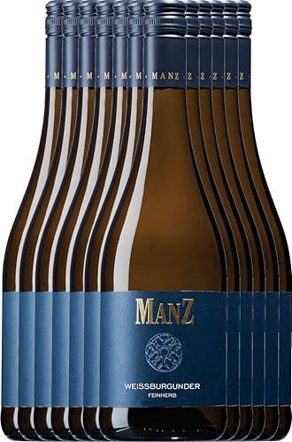 Weißburgunder feinherb von Weingut Manz - Weißwein 12 x 0,75l VINELLO - 12er - Weinpaket inkl. kostenlosem VINELLO.weinausgießer von Weingut Manz