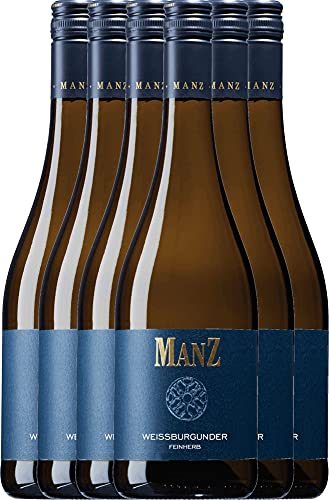 Weißburgunder feinherb von Weingut Manz - Weißwein 6 x 0,75l VINELLO - 6er - Weinpaket inkl. kostenlosem VINELLO.weinausgießer von Weingut Manz