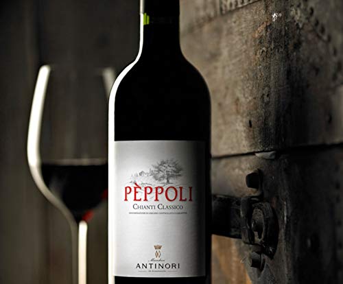 Elegante Geschenkverpackung Rotwein aus der Toskana - Peppoli Chianti Classico Docg - Weingut Marchesi Antinori 3 Flaschen x 0,750 l. von Weingut Marchesi Antinori