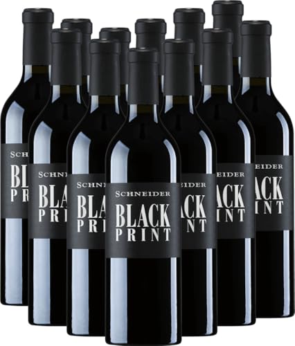 VINELLO 12er Weinpaket Rotwein - Black Print trocken - Markus Schneider mit einem VINELLO.weinausgießer | 12 x 0,75 Liter VINELLO 12er Weinpaket Rotwein - Black Print trocken - Markus Schneider mit einem VINELLO.weinausgießer | 12 x 0,75 Liter von Weingut Markus Schneider