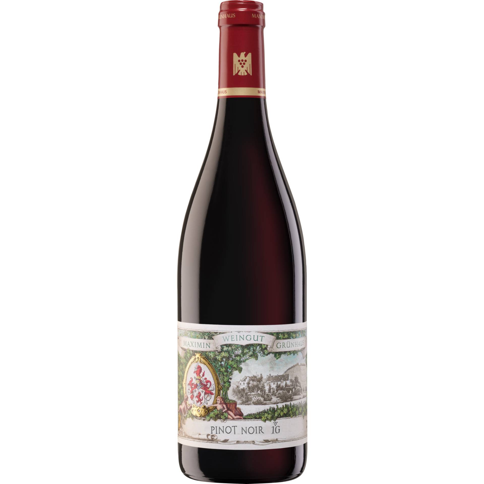 Grünhäuser Pinot Noir 1G, Trocken, Mosel, Mosel, 2022, Rotwein Grünhäuser Pinot Noir 1G, Trocken, Mosel, Mosel, 2022, Rotwein von Weingut Maximin Grünhaus, D - 54318 Mertesdorf