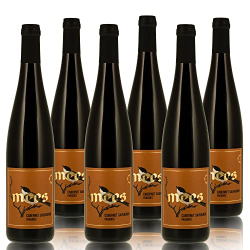 WEINGUT MEES | Cabernet Sauvignon 2021 Rotwein trocken, 6 x 0,75l, Kreuznacher Paradies NAHE | Hochwertiger Rot-Wein aus Deutschland | Ideal als Geschenk | Paket 100% Cabernet Sauvignon von WEINGUT MEES
