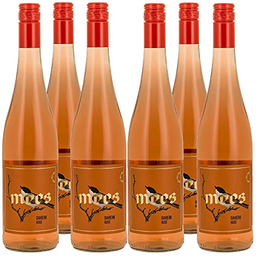 Weingut Mees | ROSÉ LIEBLICH "DAHEIM", 6 x 0,75l | GUTSWEIN CUVEE SPÄTBURGUNDER & PORTUGIESER 2023 NAHE | fruchtiger Rose-Wein von der Nahe im Set | Qualitätswein aus Deutschland von WEINGUT MEES