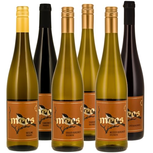 WEINGUT MEES | Festtags-Weine im Probierpaket | hochwertige Rotweine & Weissweine von der Nahe | Ideal als Weinprobe & Geschenk für Ostern | Wein-Verkostungs-Set aus Deutschland | Paket (6 x 750 ml) von WEINGUT MEES