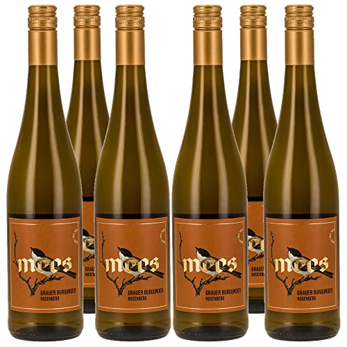 WEINGUT MEES | Grauburgunder trocken 2022, Kreuznacher Rosenberg - Nahe | hochwertiger Pinot Grigio | Weißwein-Set aus Deutschland | Paket (6 x 750 ml) 100% Grauer Burgunder von Weingut Mees