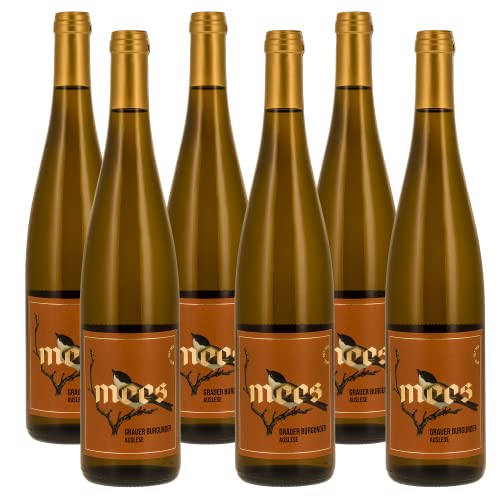 Weingut Mees | GRAUBURGUNDER AUSLESE EDELSÜß 2020 KREUZNACHER ROSENBERG | Prämiert Weißwein Wein süss Deutschland Nahe Paket (6 x 750 ml) 100% Grauer Burgunder von WEINGUT MEES