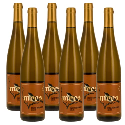 WEINGUT MEES | Grauburgunder Auslese edelsüss 2020, 6 x 0,75l - Kreuznacher Rosenberg - Nahe | Süss-Wein aus Deutschland im Set | Hochwertiger Weisswein mit Prädikat im Paket 100% Grauer Burgunder von WEINGUT MEES