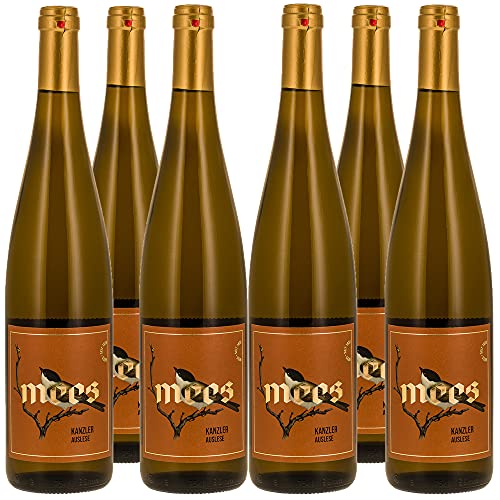 Weingut Mees | KANZLER AUSLESE EDELSÜß 2020 KREUZNACHER ROSENBERG | Prämiert Weißwein süss Wein Deutschland Nahe Paket (6 x 750 ml) 100% Kanzlerrebe von WEINGUT MEES