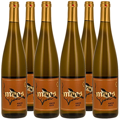 WEINGUT MEES | Kanzler Auslese edelsüss 2020, Kreuznacher Rosenberg - Nahe | Prämierter Süß-Wein aus Deutschland im Set | Weißwein mit Prädikat im Paket (6 x 750 ml) 100% Kanzlerrebe von WEINGUT MEES