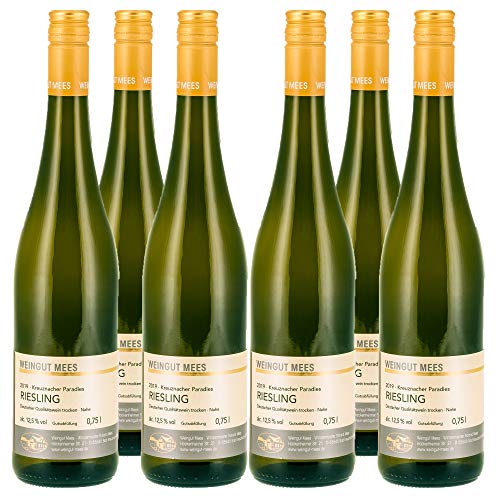 Weingut Mees | RIESLING TROCKEN 2019 KREUZNACHER PARADIES | LAGENWEIN Prämiert Weißwein Wein Deutschland Nahe Paket (6 x 750 ml) 100% Riesling von Weingut Mees