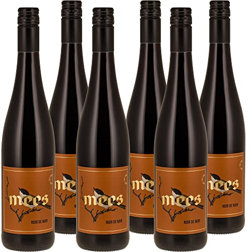 WEINGUT MEES | Rotwein trocken "NOIR DE NOIR" 2022, Nahe | Cuvee aus Spätburgunder & Dunkelfelder | hochwertiger Rot-Wein aus Deutschland im Set | Deutscher Qualitätswein | Paket (6 x 750 ml) von WEINGUT MEES