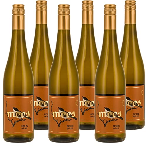 WEINGUT MEES | Riesling Spätlese lieblich & fruchtig-süß 2022, Kreuznacher Paradies - Nahe | hochwertiger süsser Weiss-Wein | Weißwein-Set aus Deutschland | Paket (6 x 750 ml) 100% Riesling von WEINGUT MEES