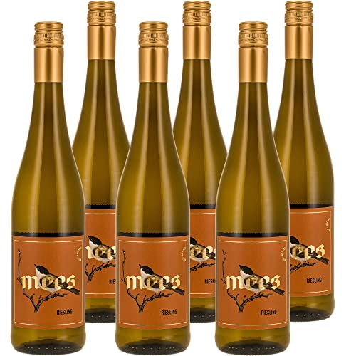 WEINGUT MEES | Riesling trocken 2022 - Nahe | hochwertiger prämierter Weiss-Wein | Weißwein-Set aus Deutschland | Paket (6 x 750 ml) 100% Riesling von WEINGUT MEES