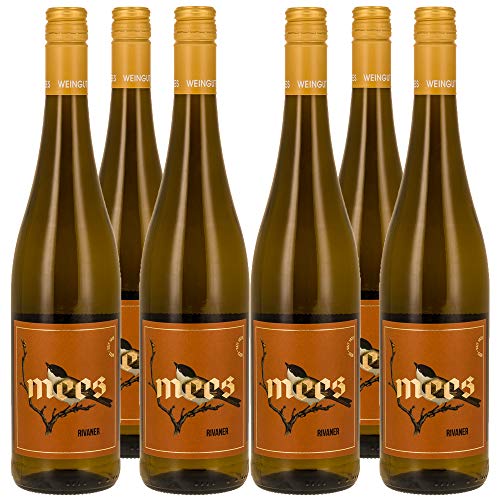 Weingut Mees | RIVANER HALBTROCKEN 2020 NAHE | GUTSWEIN Prämiert Weißwein Wein Deutschland Paket (6 x 750 ml) 100% Rivaner von WEINGUT MEES