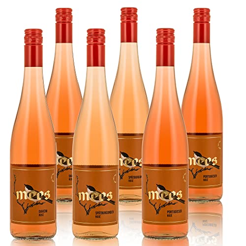 Weingut Mees | ROSE-WEIN TROCKEN & FEINHERB PROBIERPAKET| fruchtige Rose Weine von der Nahe im Set | Qualitätswein aus Deutschland (6 x 750 ml) von Weingut Mees