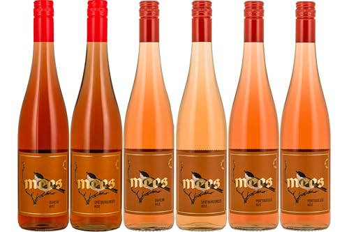 WEINGUT MEES | Rose-Wein trocken & feinherb Probierpaket | fruchtig würzige Rosé-Weine von der Nahe im Set | Qualitätswein aus Deutschland von der Nahe (6 x 750 ml) von WEINGUT MEES