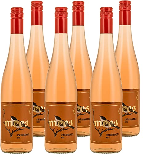 WEINGUT MEES | Spätburgunder Rosé trocken 2022, 6x 0,75l, Nahe | Roséwein - Set von der Nahe | Qualitätswein aus Deutschland | 100% Blauer Spätburgunder von WEINGUT MEES