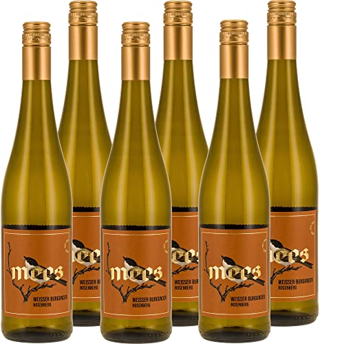 WEINGUT MEES | Weissburgunder 2021 Weisswein trocken, Kreuznacher Rosenberg, 6 x 0,75l - Nahe | hochwertiger Weißburgunder | Wein Set aus Deutschland | Paket 100% Weisser Burgunder von WEINGUT MEES