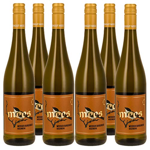 Weingut Mees | WEIßBURGUNDER FEINHERB 2021 KREUZNACHER ROSENBERG | LAGENWEIN Weißwein fruchtig Wein Deutschland Nahe Paket (6 x 750 ml) 100% Weißer Burgunder von Weingut Mees