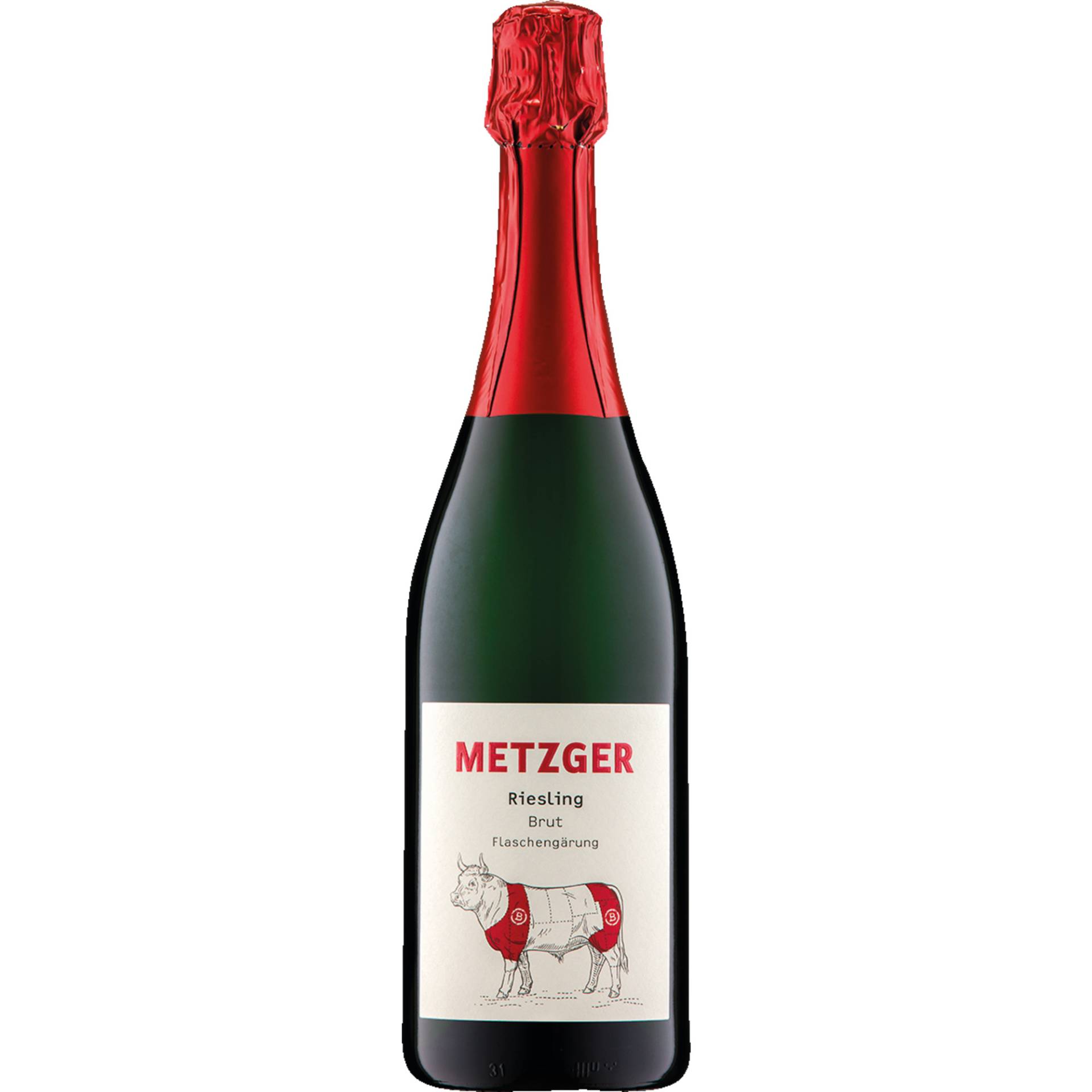 Metzger Riesling Sekt, Brut, Deutscher Sekt, Deutscher Sekt, Schaumwein von Weingut Metzger, D - 67269 Grünstadt