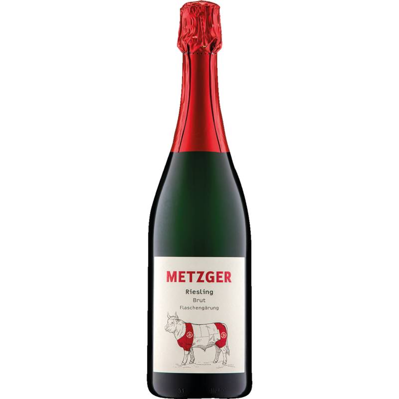 Metzger Riesling Sekt, Brut, Deutscher Sekt, Deutscher Sekt, Schaumwein von Weingut Metzger, D - 67269 Grünstadt