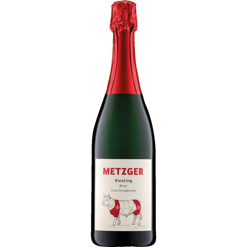 Metzger Riesling Sekt, Brut, Deutscher Sekt, Deutscher Sekt, Schaumwein von Weingut Metzger, D - 67269 Grünstadt