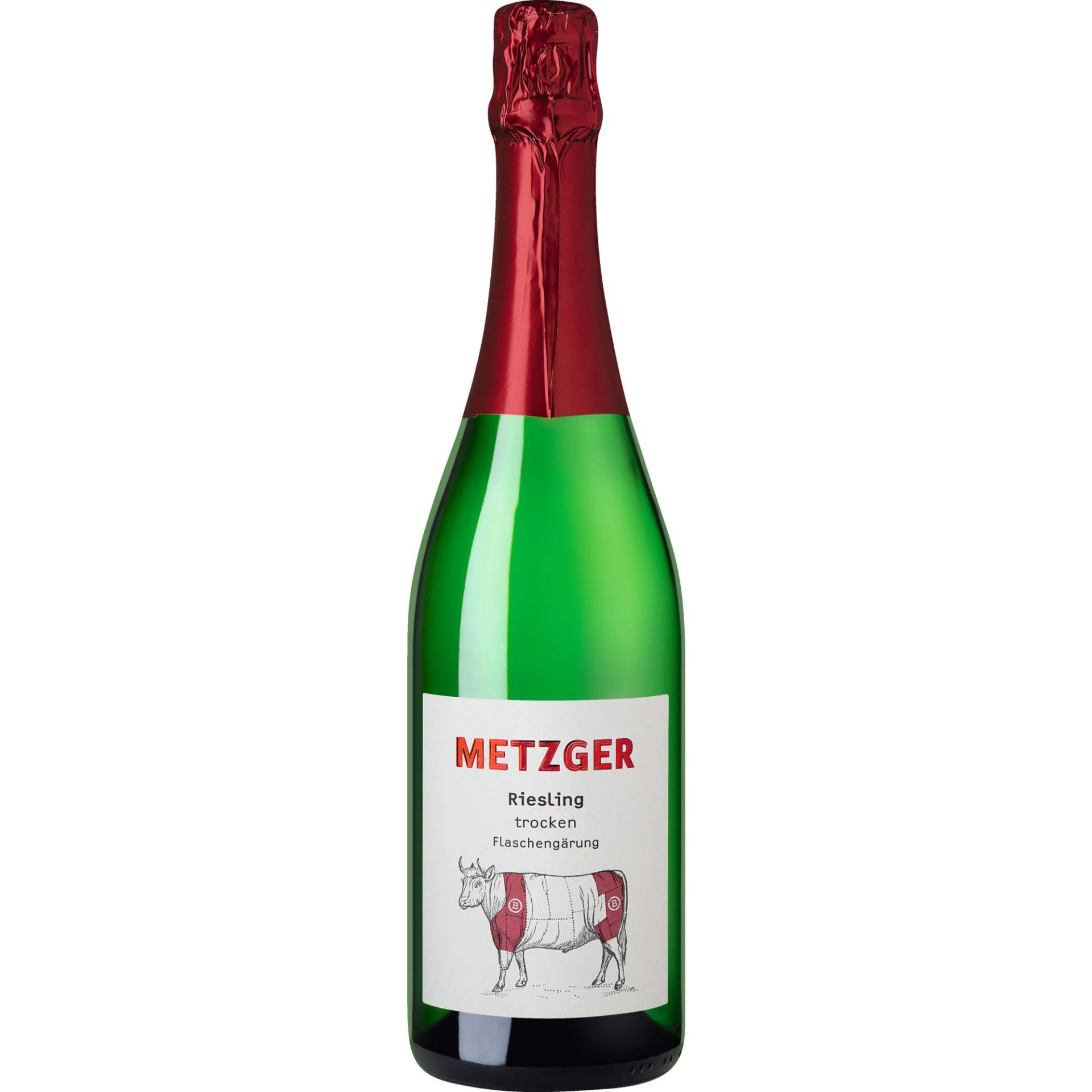 Metzger Riesling Sekt, Trocken, Deutscher Sekt, Deutscher Sekt, Schaumwein von Weingut Metzger, D - 67269 Grünstadt