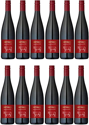 Metzger Prachtstück Cuvée Rotwein Wein trocken KuhbA Deutschland I Versanel Paket (12x 0,75l) von Weingut Metzger