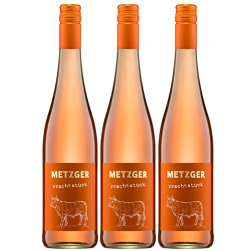 Metzger Prachtstück Roséwein Wein trocken KuhbA Deutschland I Versanel Paket (3 x 0,75l) von Weingut Metzger
