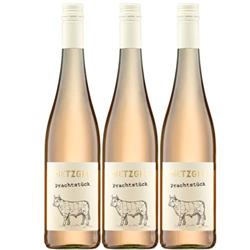 Metzger Prachtstück Spätburgunder Blanc de Noir Weißwein Wein trocken KuhbA I Visando Paket (3 x 0,75l) von Weingut Metzger