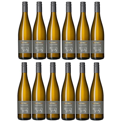 Weingut Metzger Prachtstück Weissburgunder Chardonnay Cuvée Weißwein Wein trocken Deutschland aus der Pfalz I Versanel Paket (12 x 0,75l) von Weingut Metzger