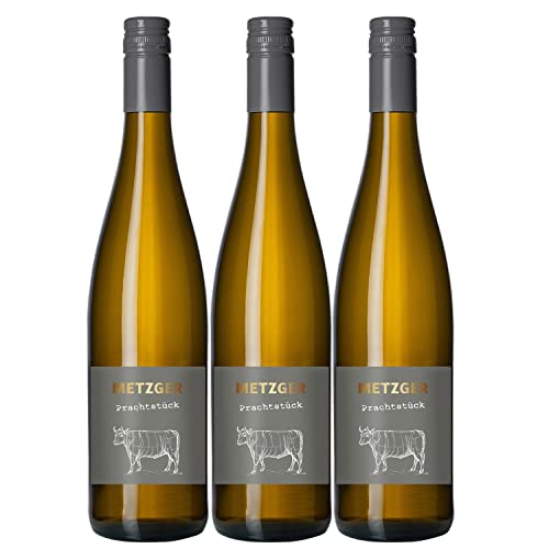 Weingut Metzger Prachtstück Weissburgunder Chardonnay Cuvée Weißwein Wein trocken Deutschland I Versanel Paket (3 x 0,75l) (3 x 0,75l) von Weingut Metzger