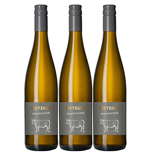 Weingut Metzger Prachtstück Weissburgunder Chardonnay Cuvée Weißwein Wein trocken Deutschland I Versanel Paket (3 x 0,75l) (3 x 0,75l) von Weingut Metzger