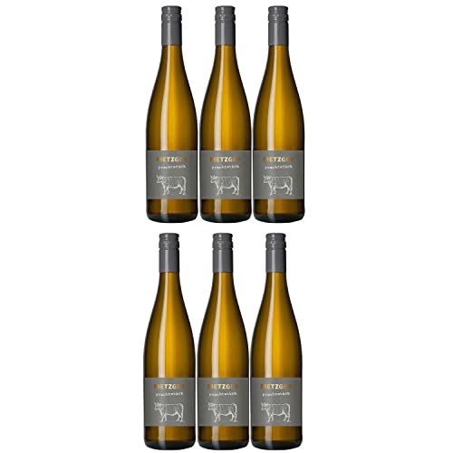 Metzger Prachtstück Weissburgunder Chardonnay Cuvée Weißwein Wein trocken Deutschland aus der Pfalz I Versanel Paket (6 x 0,75l) von Weingut Metzger