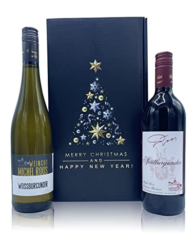 Geschenkset Wein Weihnachten trocken im Geschenkkarton - 2x0,75l von Weingut Michel-Roos
