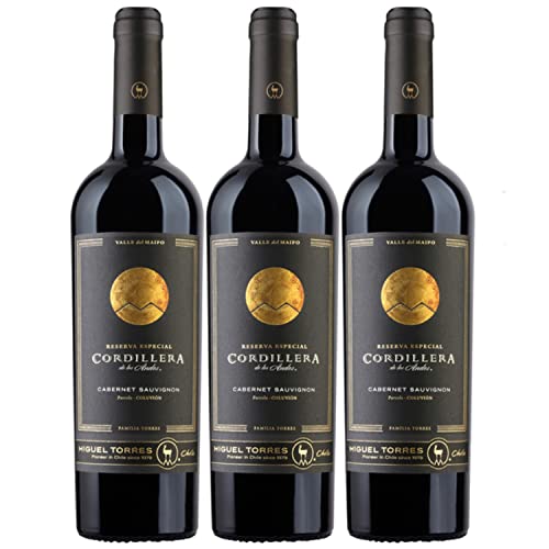 Miguel Torres Cordillera Cabernet Sauvignon Maipo Valley Rotwein Wein Trocken Chile I Versanel Paket (3 x 0,75l) von Weingut Miguel Torres