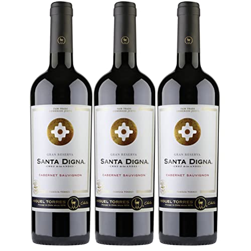 Miguel Torres Santa Digna Gran Reserva Cabernet Sauvignon Rotwein Wein Halbtrocken Chile I Versanel Paket (3 x 0,75l) von Weingut Miguel Torres