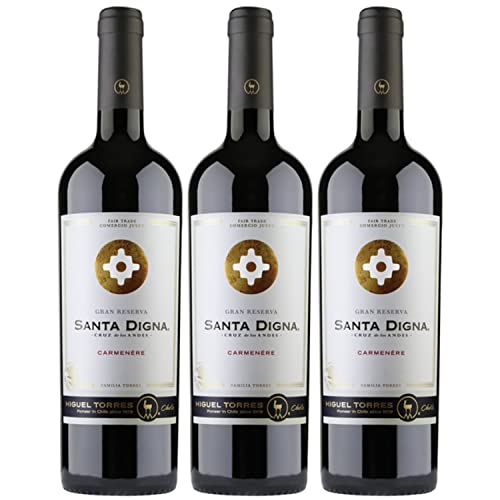 Miguel Torres Santa Digna Gran Reserva Carmenere Rotwein Wein Trocken Chile I Versanel Paket (3 x 0,75l) von Weingut Miguel Torres