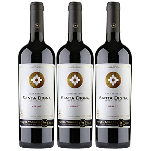 Miguel Torres Santa Digna Gran Reserva Merlot Rotwein Wein Trocken Chile I Versanel Paket (3 x 0,75l) von Weingut Miguel Torres