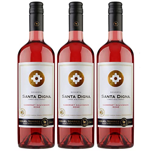 Miguel Torres Santa Digna Reserva Cabernet Sauvignon Rosé Roséwein Wein Trocken Chile I Versanel Paket (3 x 0,75l) von GREAT BRITISH TRADING LIMITED