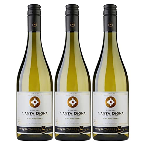 Miguel Torres Santa Digna Reserva Chardonnay Weißwein Wein Halbtrocken Chile I Versanel Paket (3 x 0,75l) von Weingut Miguel Torres