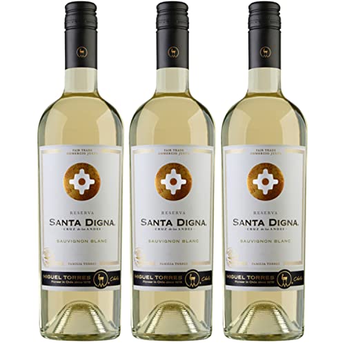 Miguel Torres Santa Digna Reserva Sauvignon Blanc Weißwein Wein Trocken Chile I Versanel Paket (3 x 0,75l) von Weingut Miguel Torres