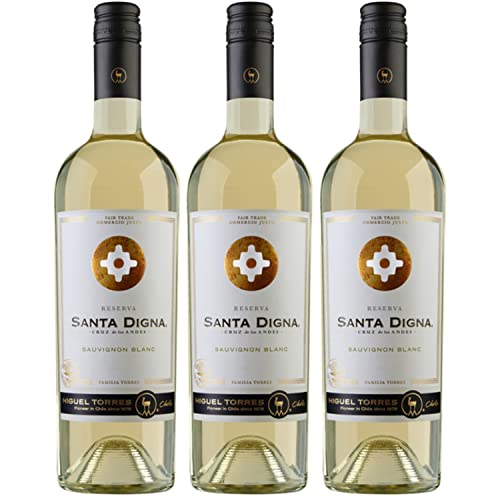 Miguel Torres Santa Digna Reserva Sauvignon Blanc Weißwein Wein Trocken Chile I Versanel Paket (3 x 0,75l) von Weingut Miguel Torres