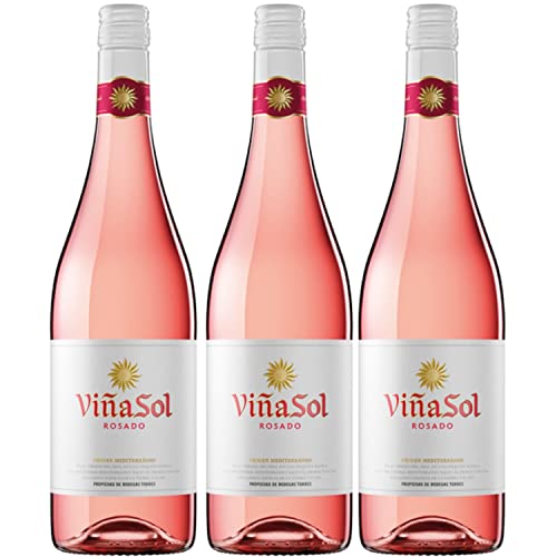 Miguel Torres Vina Sol Rosado D.O. Roséwein Wein Trocken Spanien I FeinWert Paket (3 x 0,75l) von Weingut Miguel Torres