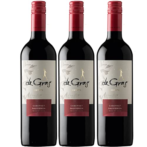 De Gras Cabernet Sauvignon Rotwein chilenischer Wein trocken Chile Inkl. FeinWert E-Book (3 x 0,75l) von Weingut MontGras